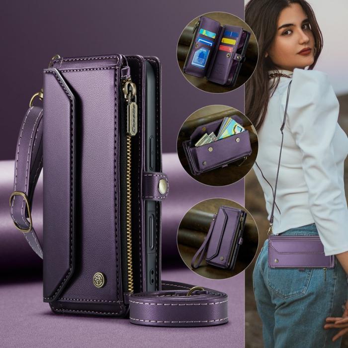 Caseme - CASEME C36 Läderfodral för iPhone 17 Pro - Lila