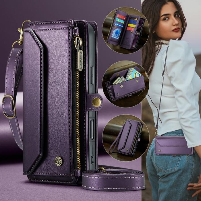 Caseme - CASEME C36 Läderfodral för iPhone 17 Pro Max - Lila