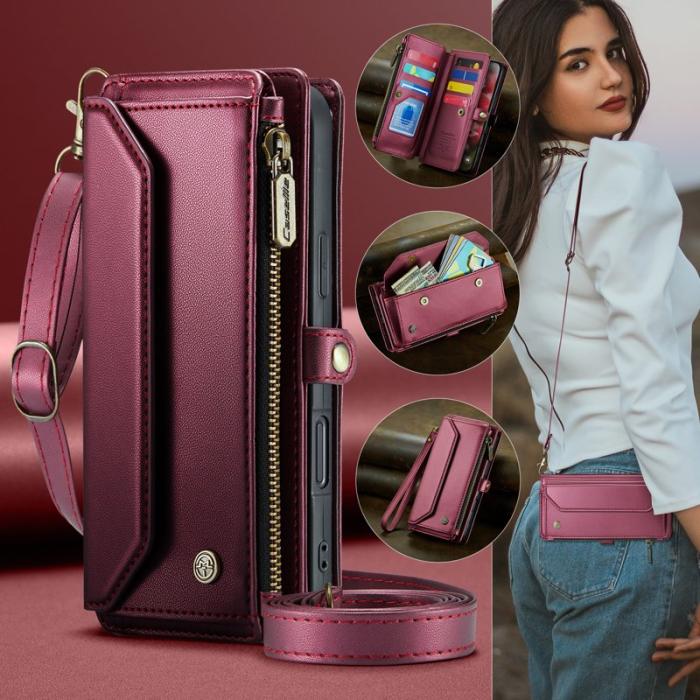 Caseme - CASEME C36 Läderfodral för iPhone 17 Pro Max - Röd