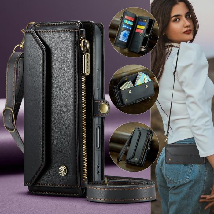 Caseme - CASEME C36 Läderfodral för iPhone 17 Pro Max - Svart