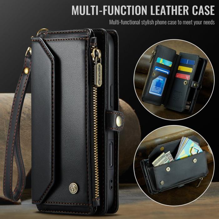 Caseme - CASEME C36 Läderfodral för iPhone 17 Pro - Svart