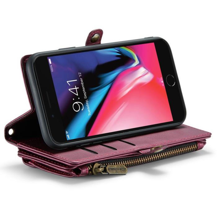 Caseme - CASEME C36 Läderfodral för iPhone 6 Plus - Vinröd