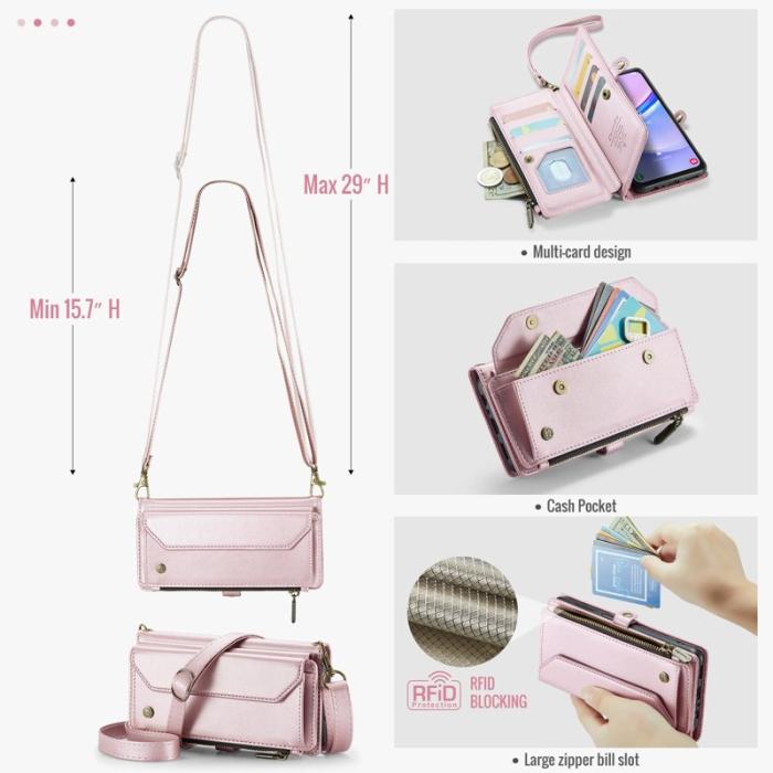 Caseme - CASEME C36 Läderfodral för Samsung Galaxy A16 5G - Rosa