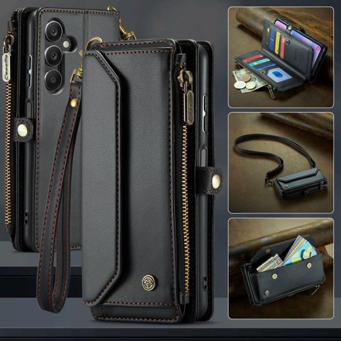 Caseme - CASEME C36 Läderfodral för Samsung Galaxy A16 5G - Svart