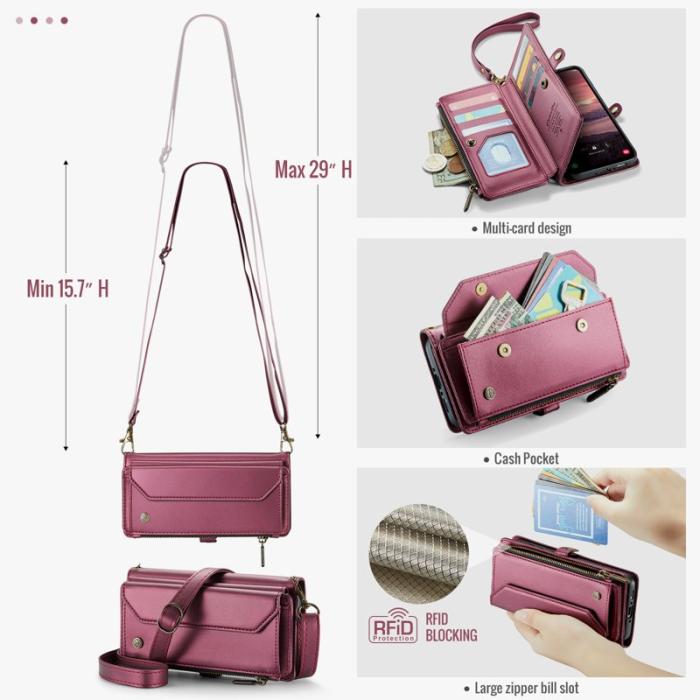 Caseme - CASEME C36 Läderfodral för Samsung Galaxy A17 5G/4G - Röd