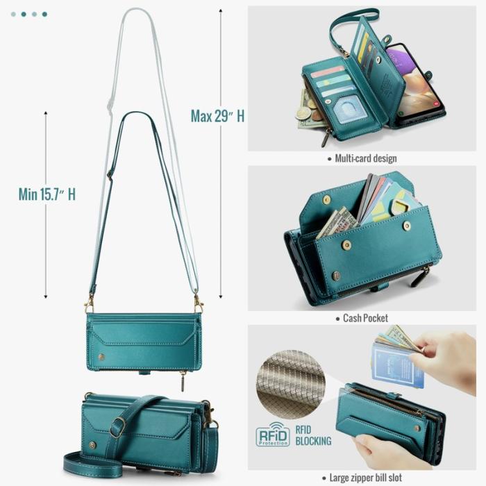 Caseme - CASEME C36 Läderfodral för Samsung Galaxy A32/M32 5G - Grön