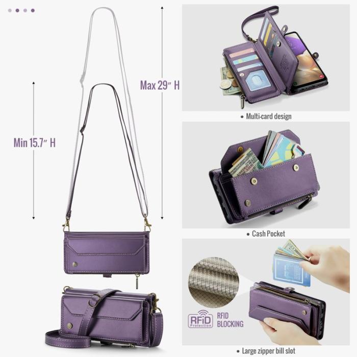 Caseme - CASEME C36 Läderfodral för Samsung Galaxy A32/M32 5G - Lila