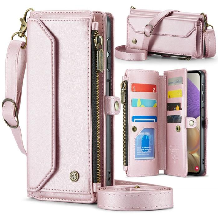 Caseme - CASEME C36 Läderfodral för Samsung Galaxy A32/M32 5G - Rosa