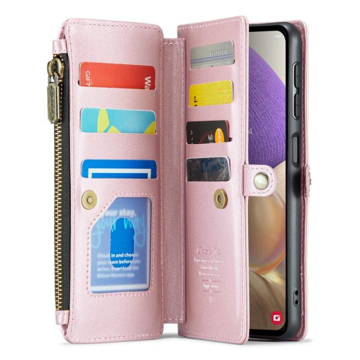 Caseme - CASEME C36 Läderfodral för Samsung Galaxy A32/M32 5G - Rosa