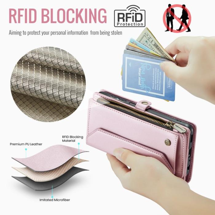 Caseme - CASEME C36 Läderfodral för Samsung Galaxy A32/M32 5G - Rosa