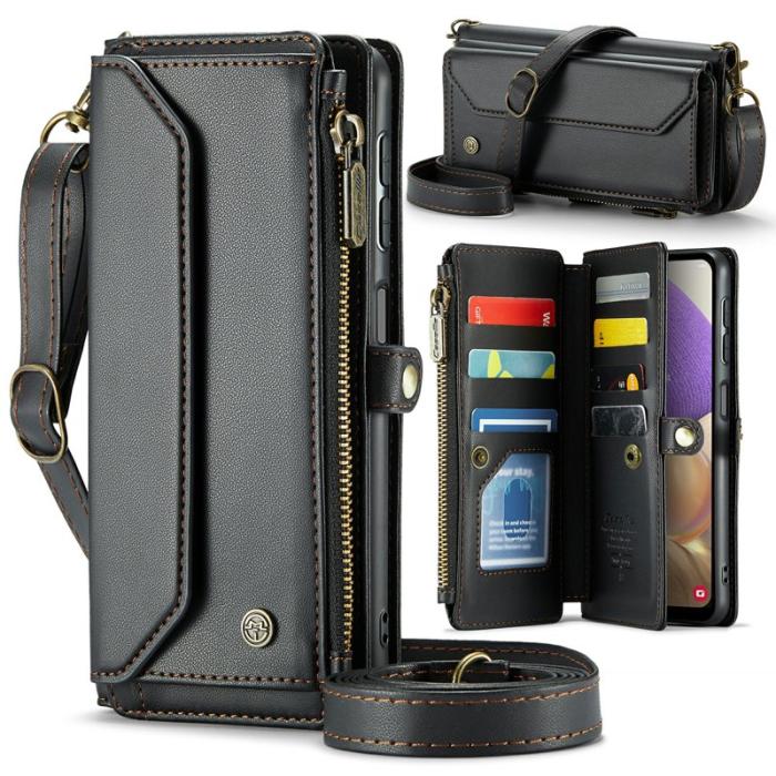 Caseme - CASEME C36 Läderfodral för Samsung Galaxy A32/M32 5G - Svart