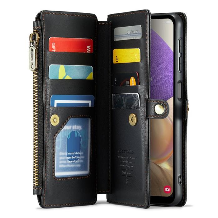 Caseme - CASEME C36 Läderfodral för Samsung Galaxy A32/M32 5G - Svart