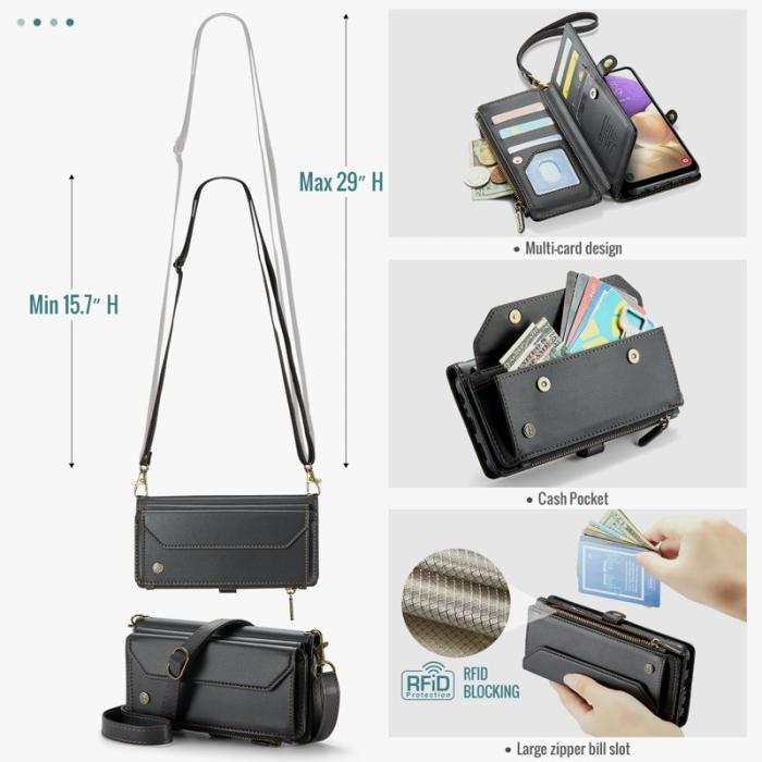 Caseme - CASEME C36 Läderfodral för Samsung Galaxy A32/M32 5G - Svart