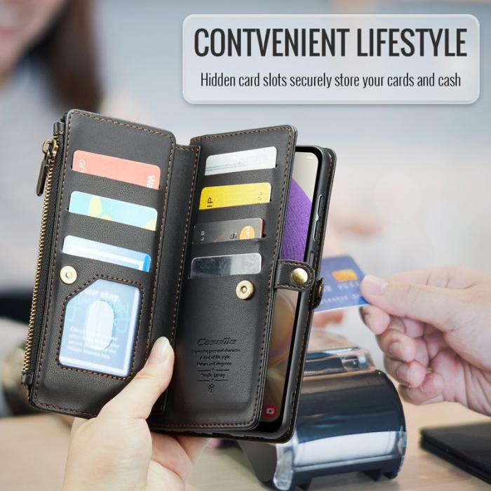 Caseme - CASEME C36 Läderfodral för Samsung Galaxy A32/M32 5G - Svart
