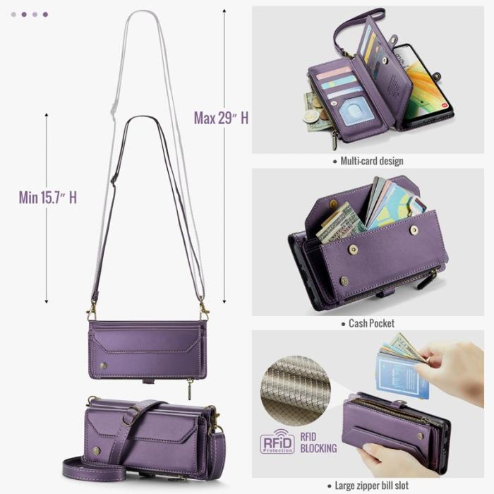 Caseme - CASEME C36 Läderfodral för Samsung Galaxy A33 5G - Lila