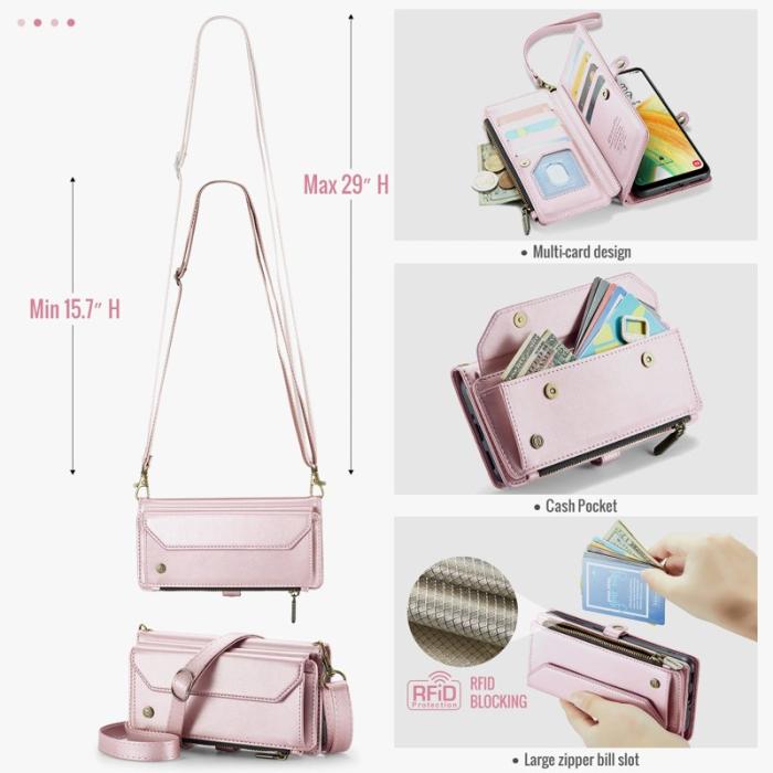 Caseme - CASEME C36 Läderfodral för Samsung Galaxy A33 5G - Rosa