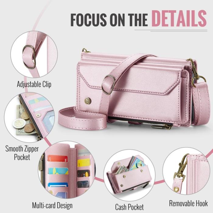 Caseme - CASEME C36 Läderfodral för Samsung Galaxy A33 5G - Rosa