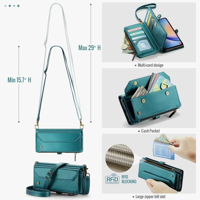 Caseme - CASEME C36 Läderfodral för Samsung Galaxy A34 5G - Grön