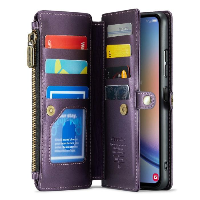 Caseme - CASEME C36 Läderfodral för Samsung Galaxy A34 5G - Lila