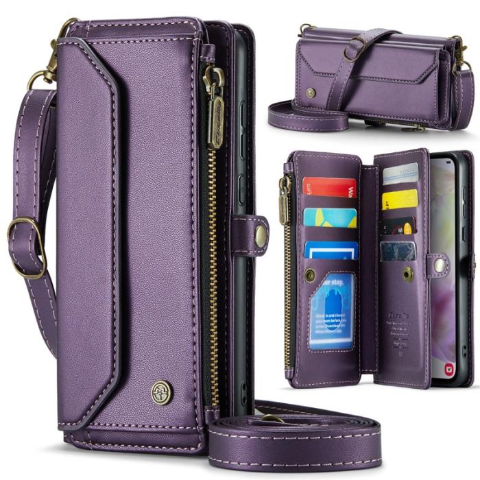 Caseme - CASEME C36 Läderfodral för Samsung Galaxy A35 5G - Lila