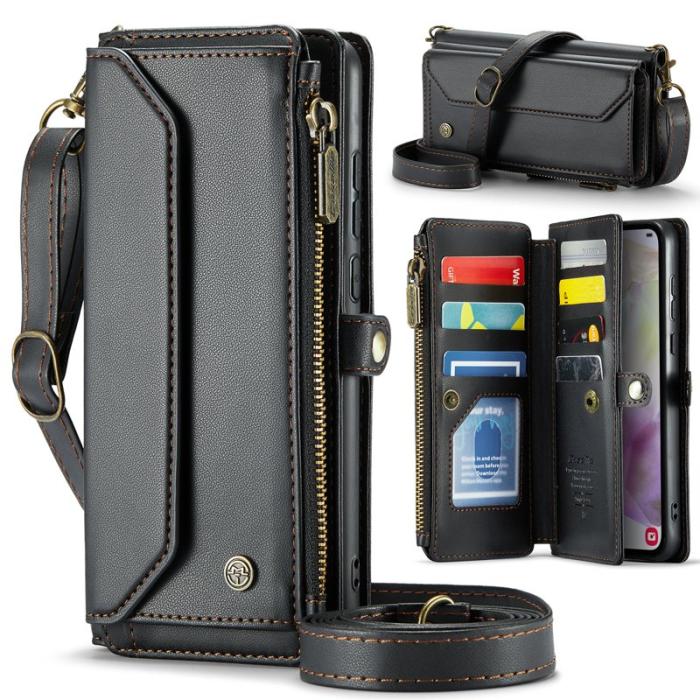 Caseme - CASEME C36 Läderfodral för Samsung Galaxy A35 5G - Svart