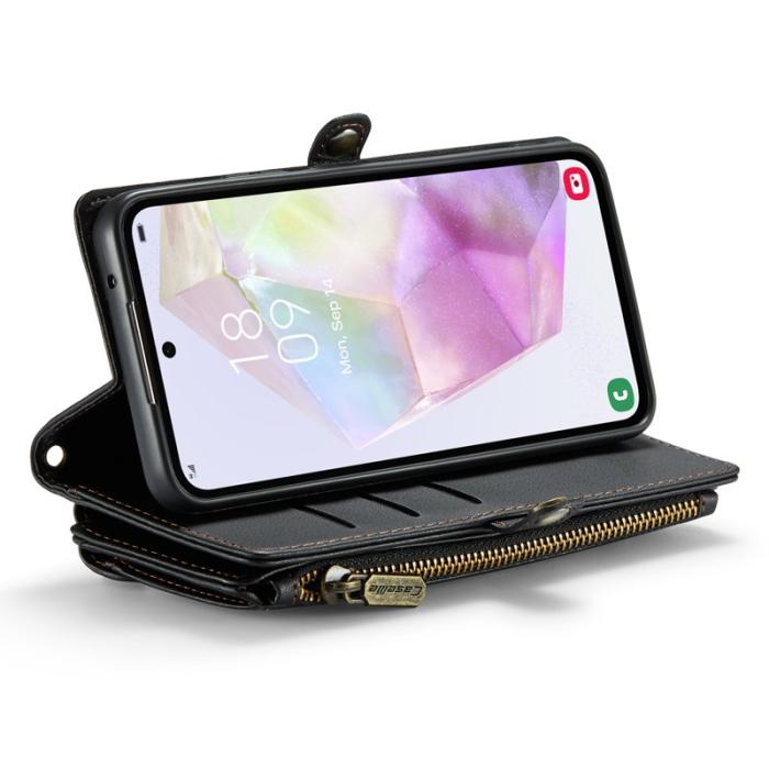 Caseme - CASEME C36 Läderfodral för Samsung Galaxy A35 5G - Svart