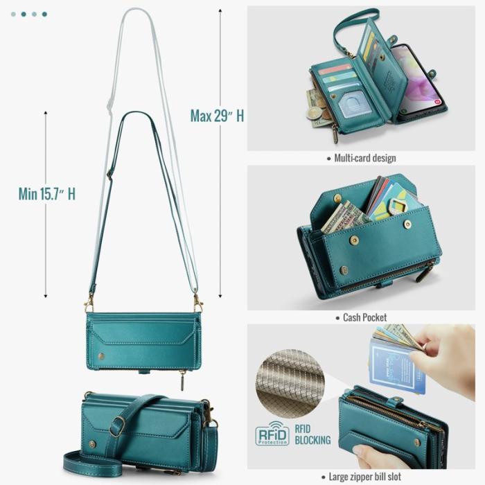 Caseme - CASEME C36 Läderfodral för Samsung Galaxy A36 5G - Grön