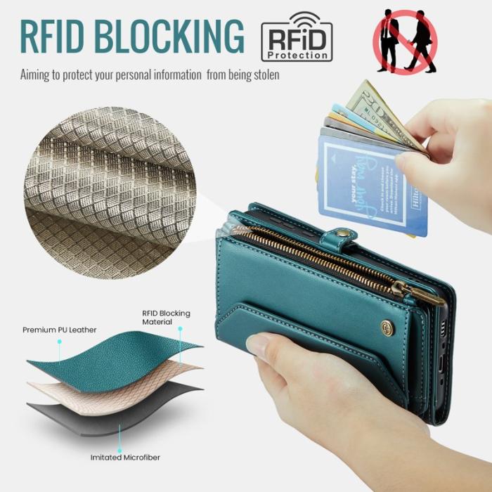 Caseme - CASEME C36 Läderfodral för Samsung Galaxy A36 5G - Grön