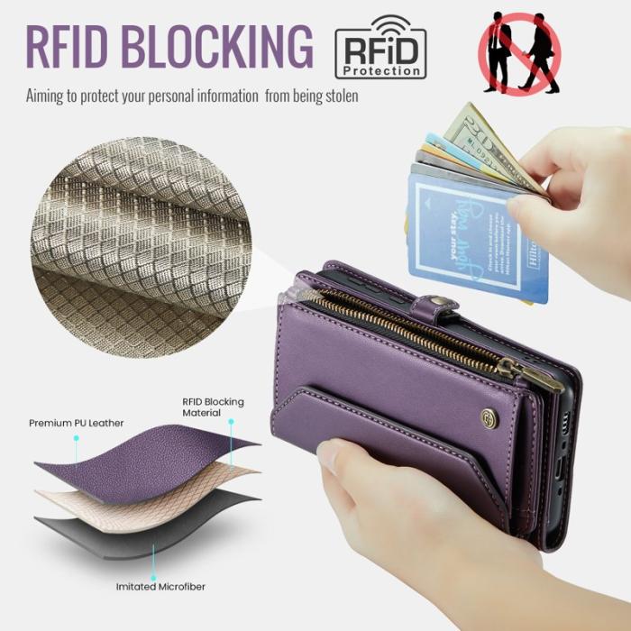 Caseme - CASEME C36 Läderfodral för Samsung Galaxy A36 5G - Lila