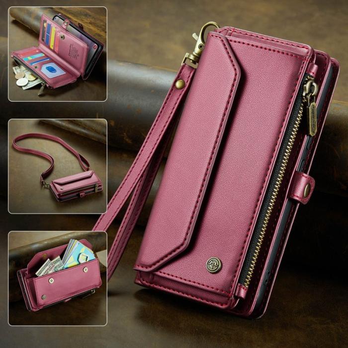 Caseme - CASEME C36 Läderfodral för Samsung Galaxy A36 5G - Röd