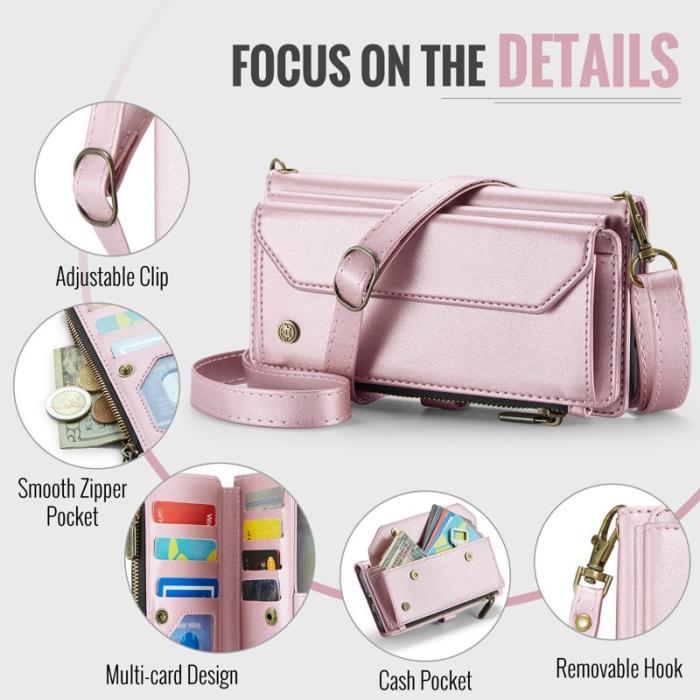 Caseme - CASEME C36 Läderfodral för Samsung Galaxy A36 5G - Rosa