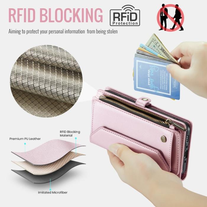 Caseme - CASEME C36 Läderfodral för Samsung Galaxy A36 5G - Rosa