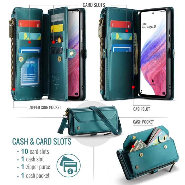 Caseme - CASEME C36 Läderfodral för Samsung Galaxy A53 5G - Grön