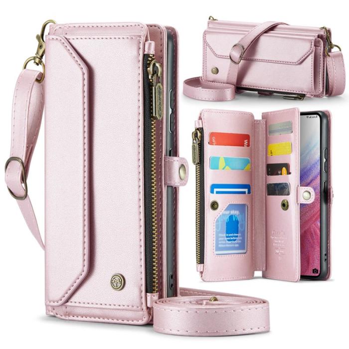 Caseme - CASEME C36 Läderfodral för Samsung Galaxy A53 5G - Rosa