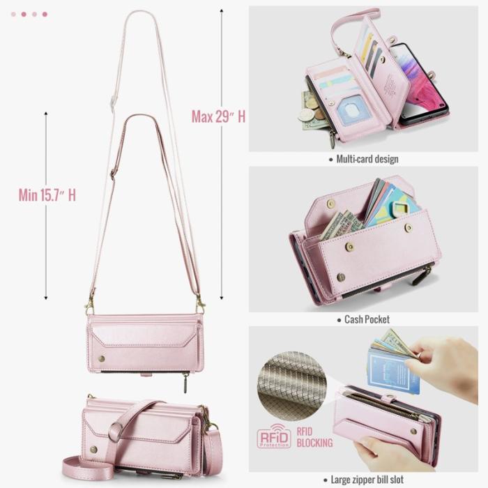 Caseme - CASEME C36 Läderfodral för Samsung Galaxy A53 5G - Rosa