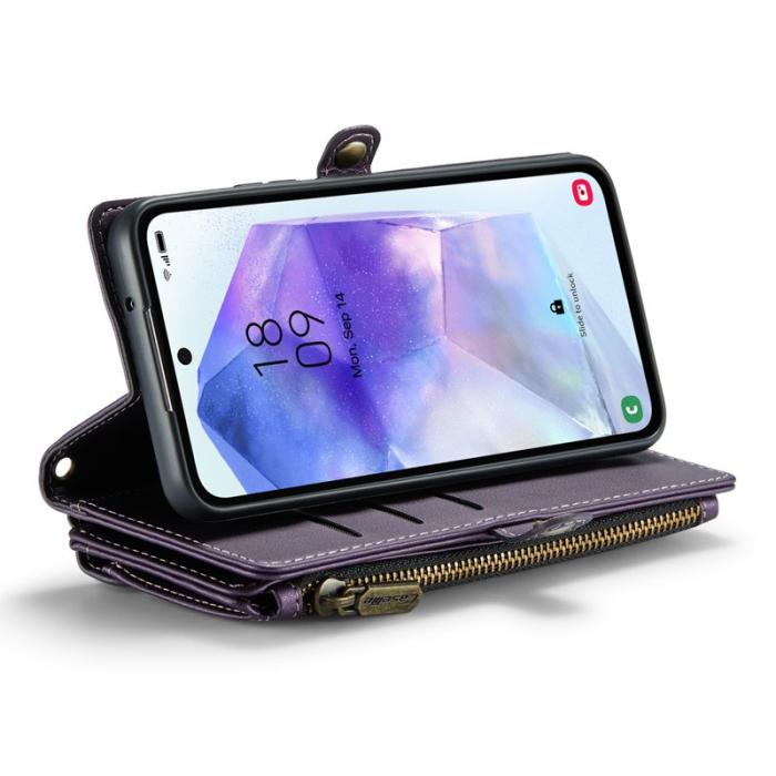 Caseme - CASEME Plånboksfodral Konstläder för Samsung Galaxy A55 5G - Lila