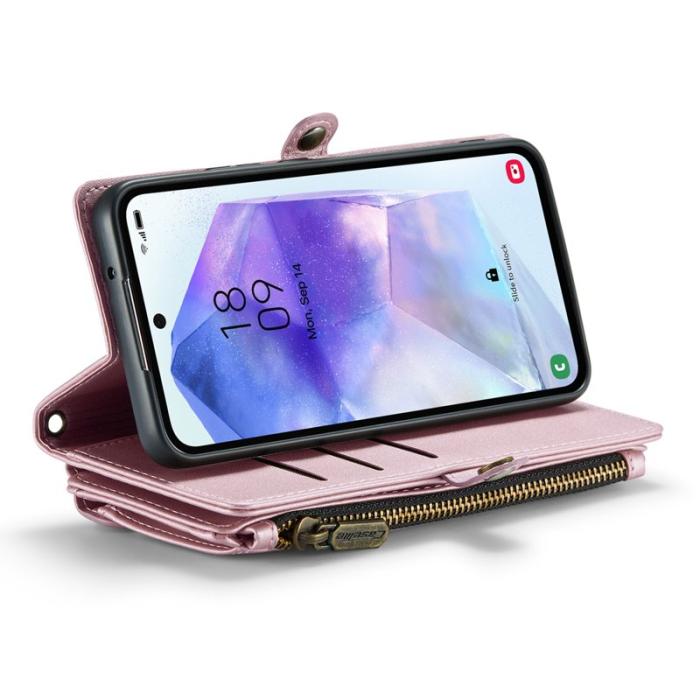 Caseme - CASEME C36 Läderfodral för Samsung Galaxy A55 5G - Rosa