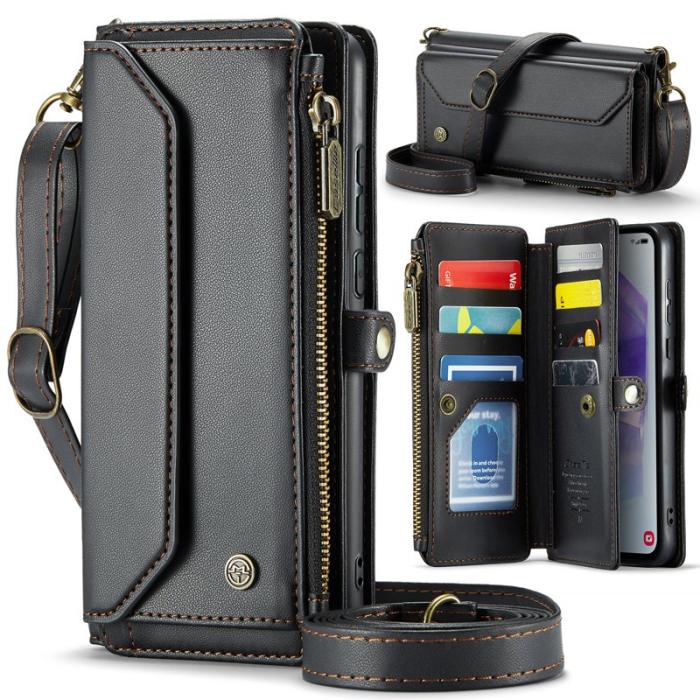 Caseme - CASEME C36 Läderfodral för Samsung Galaxy A55 5G - Svart