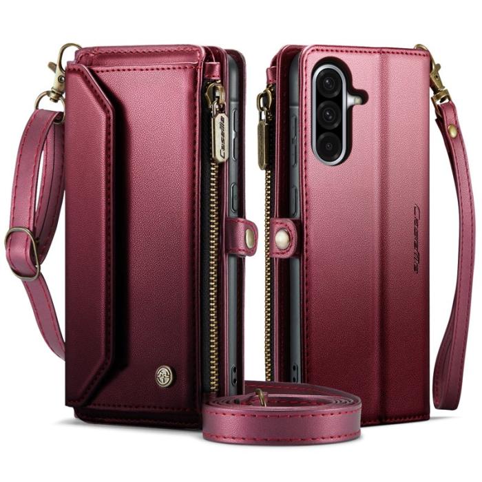 Caseme - CASEME C36 Läderfodral för Samsung Galaxy A56 5G - Röd
