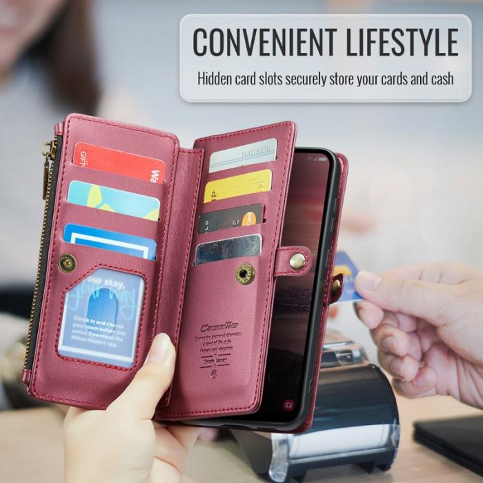 Caseme - CASEME C36 Läderfodral för Samsung Galaxy A56 5G - Röd