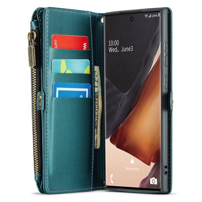 Caseme - CASEME C36 Läderfodral för Samsung Galaxy Note20 Ultra - Grön