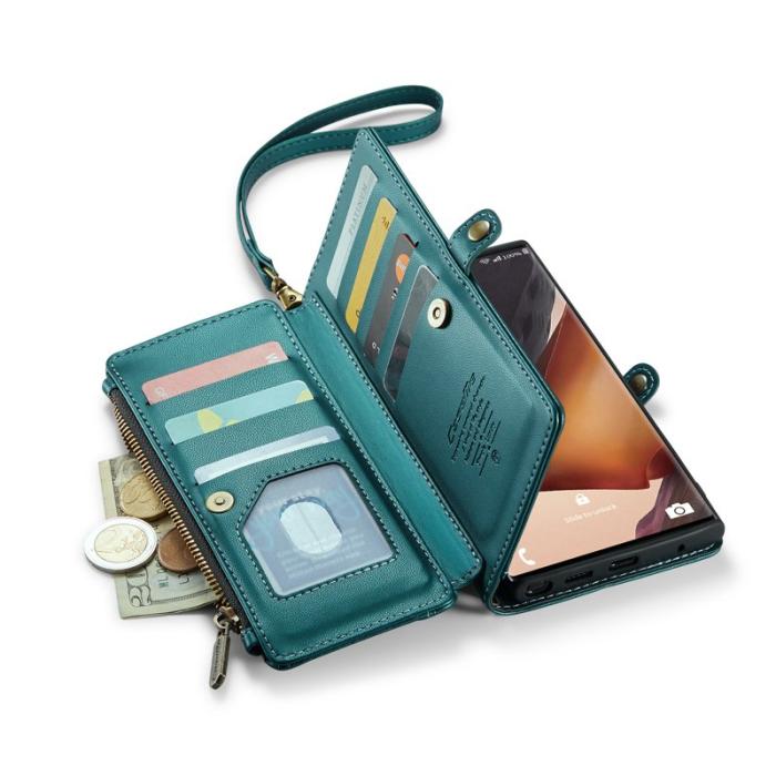 Caseme - CASEME C36 Läderfodral för Samsung Galaxy Note20 Ultra - Grön