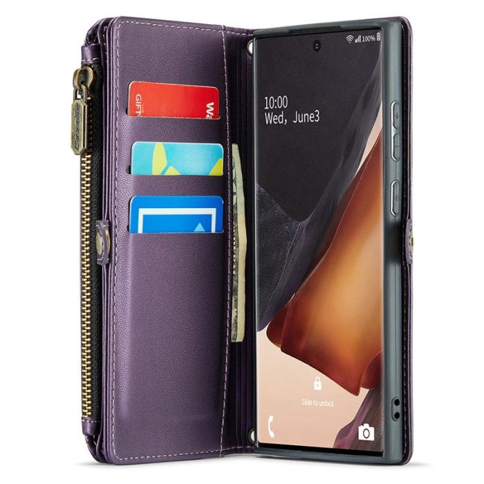 Caseme - CASEME C36 Läderfodral för Samsung Galaxy Note20 Ultra - Lila