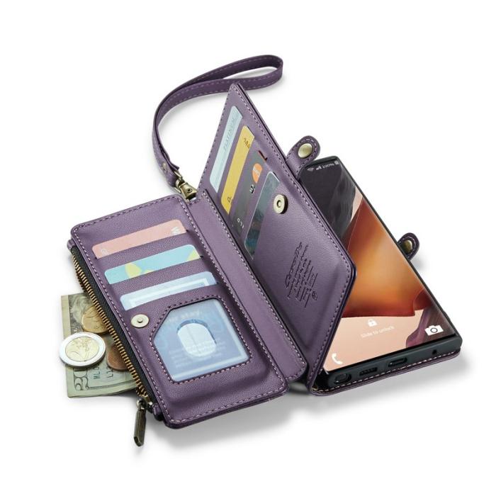 Caseme - CASEME C36 Läderfodral för Samsung Galaxy Note20 Ultra - Lila