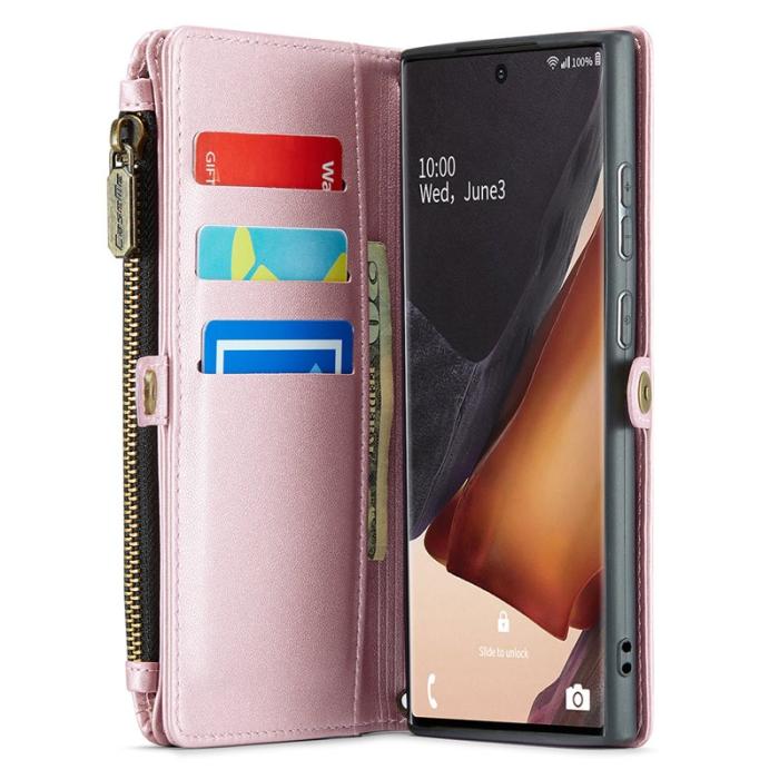 Caseme - CASEME C36 Läderfodral för Samsung Galaxy Note20 Ultra - Rosa