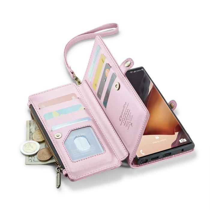 Caseme - CASEME C36 Läderfodral för Samsung Galaxy Note20 Ultra - Rosa
