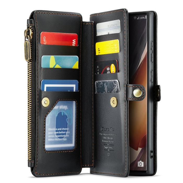 Caseme - CASEME C36 Läderfodral för Samsung Galaxy Note20 Ultra - Svart