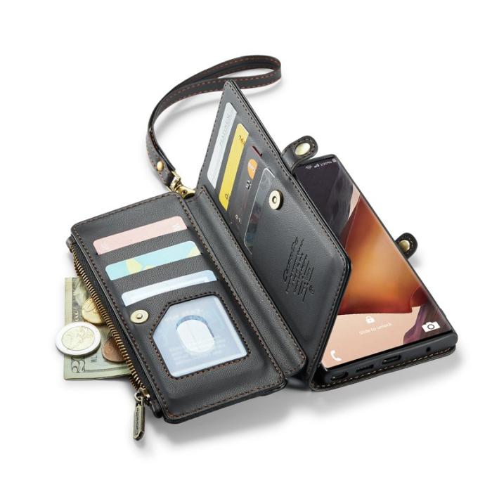Caseme - CASEME C36 Läderfodral för Samsung Galaxy Note20 Ultra - Svart