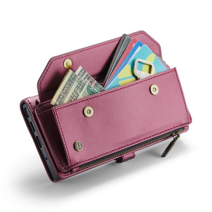 Caseme - CASEME C36 Läderfodral för Samsung Galaxy Note20 Ultra - Vinröd