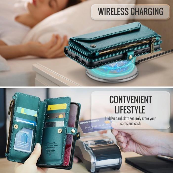 Caseme - CASEME C36 Läderfodral för Samsung Galaxy S20 4G/5G - Grön